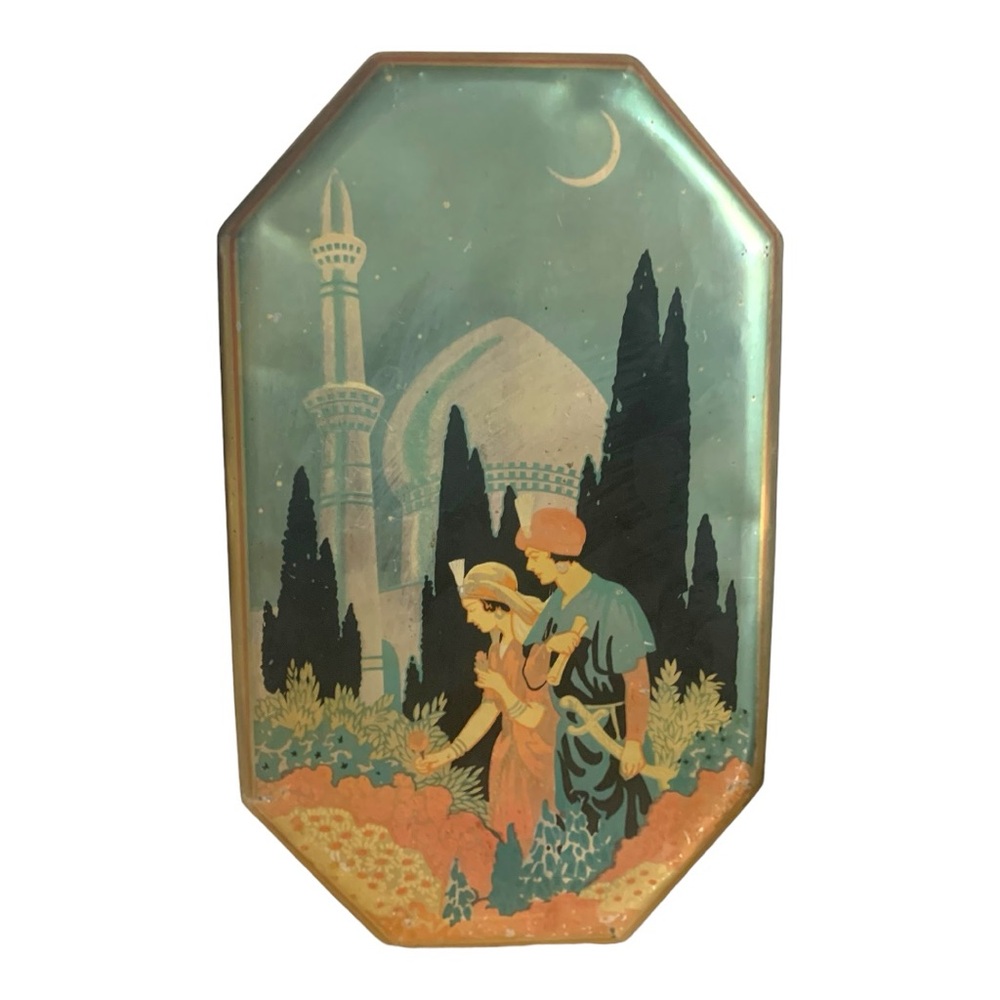 Antique Mackintosh's Assorted Toffee Persian Garden Collectible Metal Tin